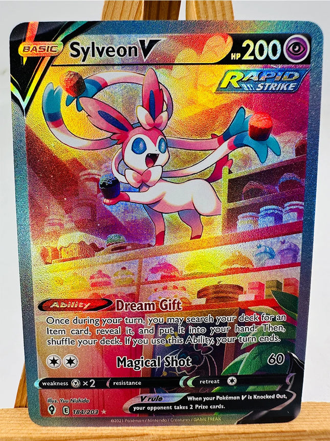 PTCG Lugia Charizard Umbreon Sylveon Spielzeug Hobbys Sammlerstücke Spielesammlung Anime-Karten