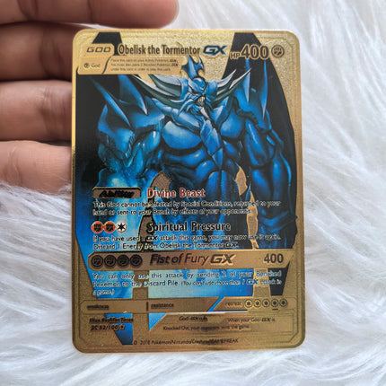 999999 Points HP Pokemon Metal Card Charizard Golden Metal Super Cards English Card Mewtwo Vmax Mega Anime Game Collection Gifts
