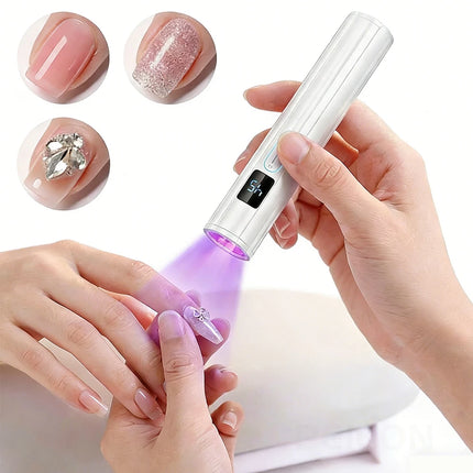 UV Led Nail Lamp for Gel Nails Portable UV Nail Light Fast Curing Nail Art Rechargeable Handheld Mini Nail Dryer Lamp for Home