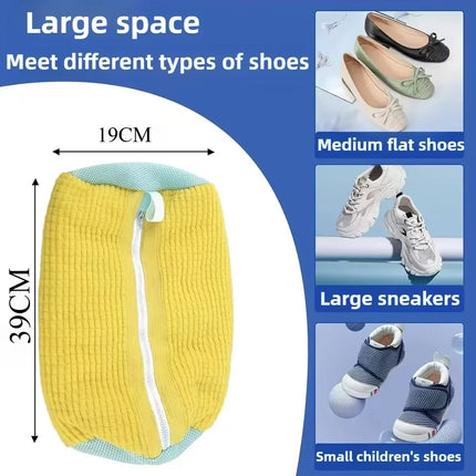1PCS Wash Shoes Bag Padded Net Laundry Shoes Protector Fluffy fibers Polyester Washing Shoes Machine Laundry Bag Drying Bags
