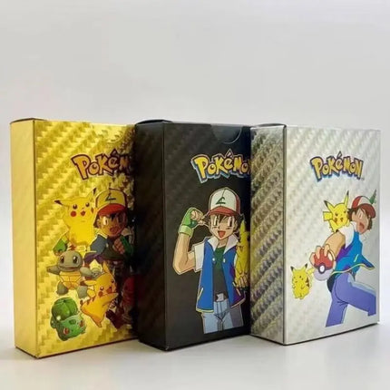 55pc English card Charizard Gold Foil Cards Golden Letters English Spanish Game Card Metalicas Vmax Gx Series Giftu