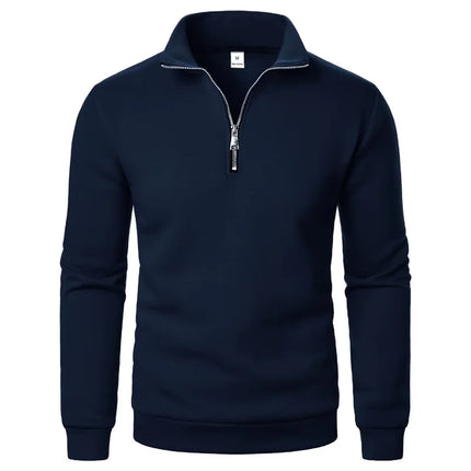 Spring Autumn new Casual Half Zipper stand collar sweatshirt Trend Simple slim men Pullover long sleeve tops Men's sweatshirt