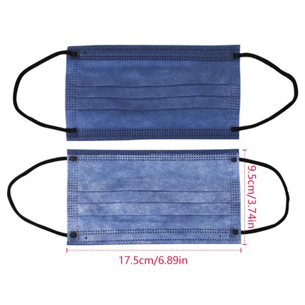 50Pcs 3/4 Layer Mask Face Masks Melt Blown Cloth Disposable Safety Anti-Dust Protective Masks Adults Non-wove Earloop Masque