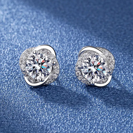 High-quality 925 Sterling Silver Crystal Fashion Circle Hoop Earrings for Woman Wedding Party Gift Street Versatile Jewelry