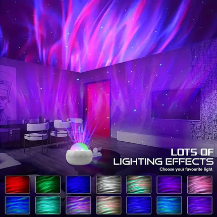 LED Atmosphere Night Light Northern Lights Starry Sky Projector Lamp Party Decoration Gifts Living Room Romantic Light Shadow