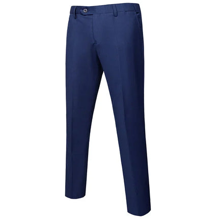 M-6XL Men's Fashion Boutique Solid Color Formal Business Suit Trousers Groom Wedding Dress Men Casual Suit Pants