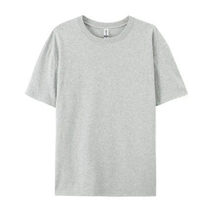 100% Cotton Solid T-shirts Sporty Short Sleeve Tees Casual White Black Clothing Loose O-Neck Summer Tops