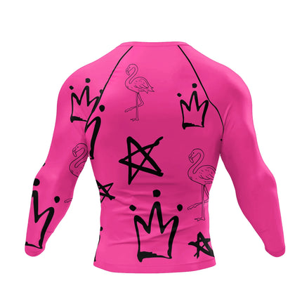 Cody Fluorescent  Unicorn Cool Jiu Jitsu BJJ Rash Guard Sublimation Long Sleeve Fitness Gym Sportswear High Elastic Tops