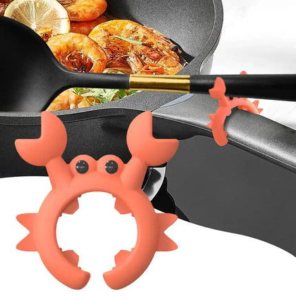 Utensil Rest Crab Shaped Silicone Utensil Rest Countertop Ladle Holder Anti-Overflow Stove Top Spatula Holder - product image