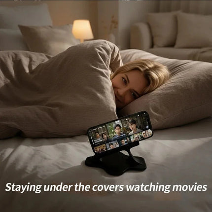 Bed Phone Holder for Side Sleeping, 360° Adjustable Lazy Arm Phone Mount with Anti-Slip Base, Hands-Free Overbed Stand for Watch