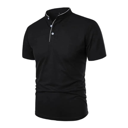 Summer Men's Short Sleeve Polo Shirt Solid Color T Shirts Streetwear Sport Quick-drying Breathable Basic Casual Shirt Tops