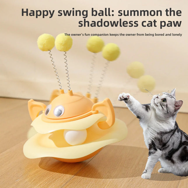 Popular Turntable Toys Cat Toys Little Bee Tumbler Cat Teasing Artifact Turntable - product image 2