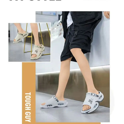 Light luxury and soft men's sandals 2026 new thick-soled anti-skid outdoor driving two wear beach shoes