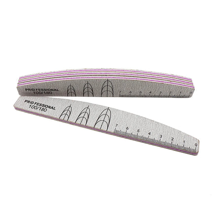 5/10 Pcs Double Sided Nail Art File Set With Scale Grey Sandpaper Nail Stylist Supplies Manicure Products Sand Nails Salon Tools