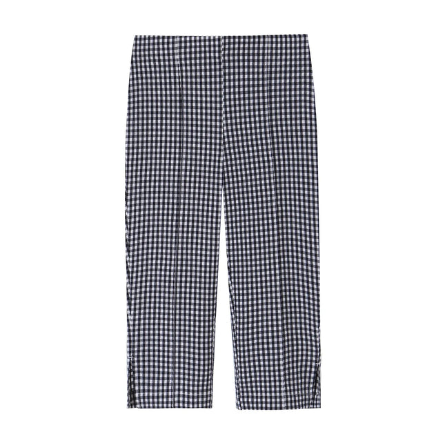 KONDALA Chic Fashion 2026 Casual Women Plaid Suit Summer Buttons Short Blazer+ Zipper Straight Long - product image 7