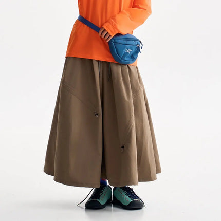 Outdoor Fashion Quick Dry Drawstring Skirt Women City Hiking Streetwear Loose Casual Sport  Y2k Track Cargo Skirts Pants