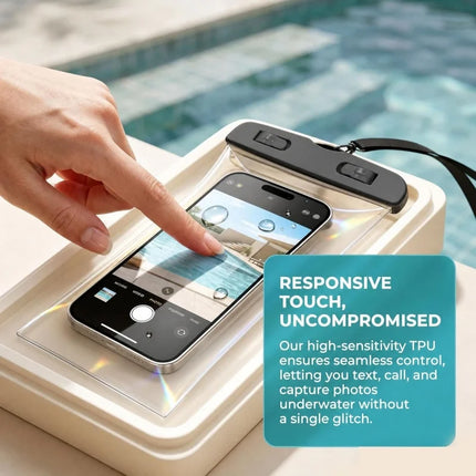 Waterproof Phone Pouch,Floatable Waterproof Phone Pouch with Touchscreen,Universal IPX8 Waterproof Cell Phone Case,Underwater Photography,for Swimming,Rafting,Diving,for All Models