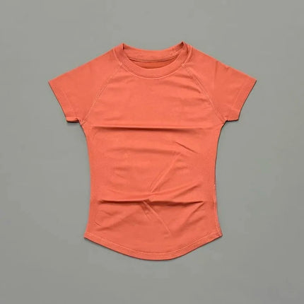 HISTELLO Impact Short Sleeve Yoga Tops Seamless Women Slim Fit High Stretch Gym Fitness Running Workout Sports T Shirt