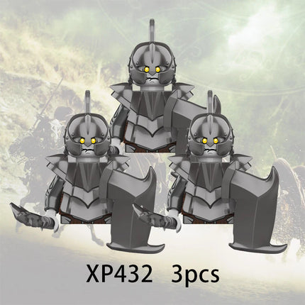 3pcs Lord Rings Elves Orcs Army Dwarf Rohan Mini Action Toy Figures Building Blocks Assembly Toys for Kids Birthday Gift
