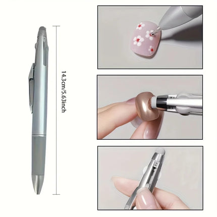 Nail Dotting Pen Nail Art Dotting Tools in Ballpoint Pen Design Nail Art Tip Dot Paint Manicure Kit for Dot Drawing Home Salon