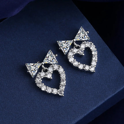 High-quality 925 Sterling Silver Crystal Fashion Circle Hoop Earrings for Woman Wedding Party Gift Street Versatile Jewelry