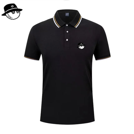 Men Summer Fashion Slim Fit Sport Short Sleeve 100% Polyester Polo Shirt Fake Pocket Decoration Casual Sport Golf Polo Shirt