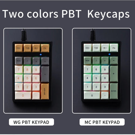 Numeric Keypad Numpad Mechanical Keyboard RGB Light One Hand Keyboard Financial Accounting Laptop Computer Keyboard Wired T21