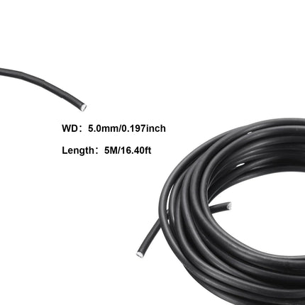 5m/roll Garden Bonsai Shape Aluminum Wire 1.0mm, 1.5mm, 2.0mm, 3mm, 4mm, 5mm Black Six Sizes for Garden and Plant Shapes