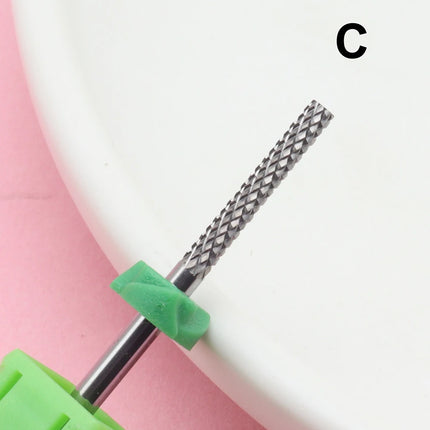 1Pcs Safety Nail Drill Bits,3/32" Tungsten Carbide Cuticle Drill Bits,Two Way Rotate For Nail Bed File Dead Skin Nail Prepare Cl