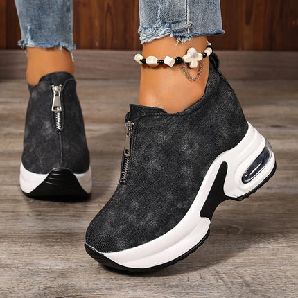 New 2025 Women Sneakers Anti-slip Platform Wedge Sneakers Women Slip on Casual Lady Vulcanized Shoes Women Zapatos De Mujer