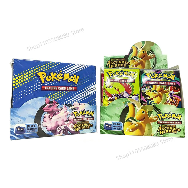 360 Teile Pokemon MEGA ENTWICKLUNG Aufgestiegene Helden TCG Erweiterungs-Booster-Box Sammelkarte 36er Pack Box Englische Version