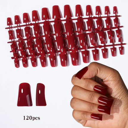 144pcs Duck Nails Simple and classic Elegance White French,Detachable reusable press on acrylic nails including 1 nail file and