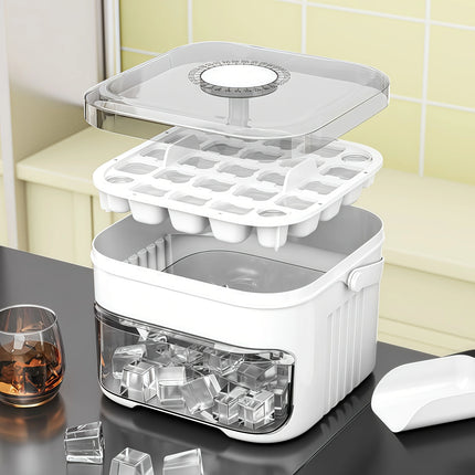 50-Cell Push-Type Ice Tray, Quick-Freeze, Food-Grade PP, Summer Home Must-Have