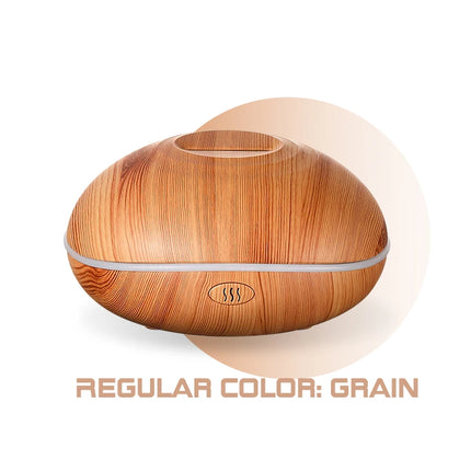 HOMEFISH 200ML Flame Aroma Diffuser with 7 Colors Night Light Portable Wood Grain USB Humidifier Cool Mist Essential Oil Fragran