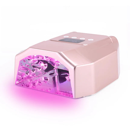 Popular Rose Gold Nail Product High Quality Professional 98W Nail Lamp UV LED with Battery Metal Base Gel Light for Salon Use
