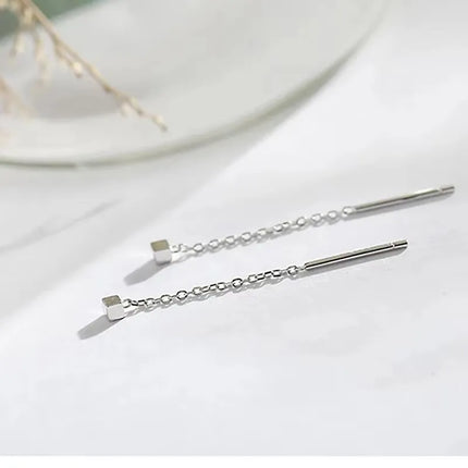 French Luxury Sweet Romantic Long Zircon Tassel Twisted Earrings for Women Temperament Wedding  Banquet Jewelry Gift