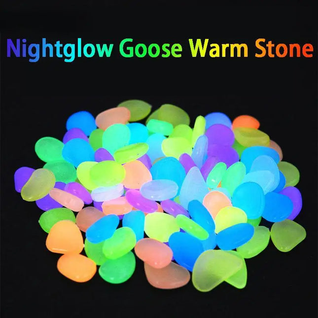 100Pcs Glow in The Dark Garden Pebbles for Sidewalk Garden Terrace Lawn Garden Patio Fish Tank Aquarium - product image 2