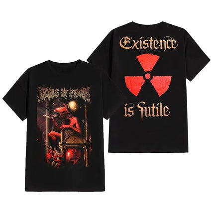 Classic Cradle of Filth Band Extreme Gothic Black Metal Casual T-Shirt Cotton Graphic Tee Men Women Summer Streetwear