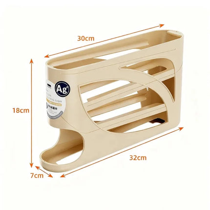 1PC Refrigerator Egg Storage Box Side Door Storage Kitchen Tool Automatic Egg Rolling Antibacterial Distribution Large Capacity