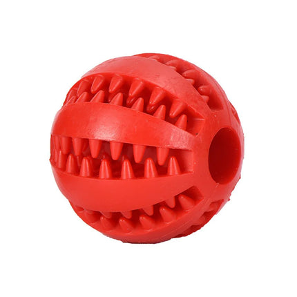 Interactive Dog Food Ball Rubber Chew Toy for Small to Large Dogs And Puppies - Pet Tooth Cleaning Chewing Toy