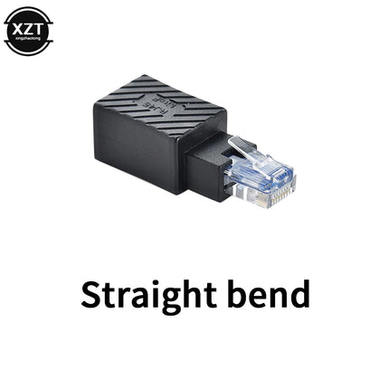 RJ45 Male To Female Converter 90 Degree Extension Adapter for Cat5 Cat6 LAN Ethernet Network Cable Connector Extender