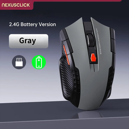 NEXUSCLICK Wireless Optoelectronic Mouse,1600DPI 6 Silent clicks Game&Craft Gift Mice in Stock USB Receiver for - product ima