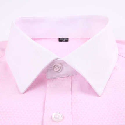 Men's Spread Collar French Cuff Dress Shirt Long Sleeve Formal Business Buttons Male Wedding Shirts Regular Fit Cufflinks Shirt