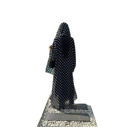 Abaya Suit Women Muslim Dresses Hijab 2 Piece Set Cardigan Robe Polka Dot Print Jalabiya Vestidos Khimar Dubai Abayas Kaftan