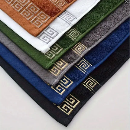 1/4/6PCS 100% Cotton Green Towels Set 34x74cm 70x140cm Embroidered Hotel Bath Towels For Adult Quick-Dry Thicken Soft Face Towel