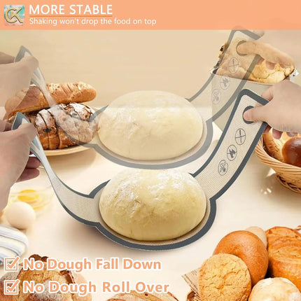Silicone Bread Sling Mat for Dutch Oven Portable Long Handles Non-Stick Reusable Mat Easy Clean Sourdough Transfer