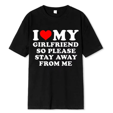 I Love My Boyfriend Clothes I Love My Girlfriend T Shirt Women Summer Manga Graphic Short Sleeve Tee Soft Female