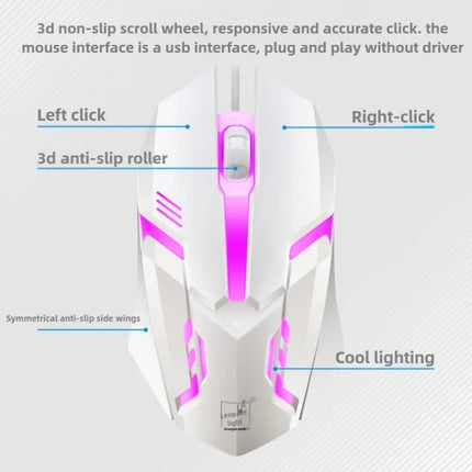 Gamer Keyboard And Mouse Combo Set RGB LED 104-Key Wired Gaming Keyboard Mouse Set for Notebook Laptop Desktop PC - product i