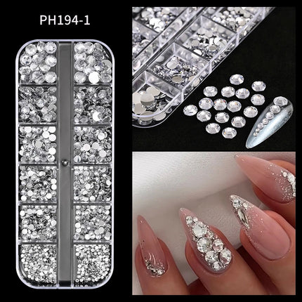 12Grids Mini Caviar Beads Nail Art Decorations Metal Gold/Silver Micro Ball Nail Charms Magnetic Pen 0.5~3mm Ball Nail Jewelry