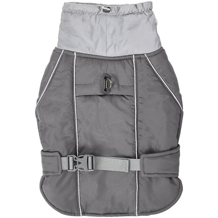 Winter Waterproof Dog Jacket with Reflective Strips, Thick Warm Coat for Pets, Adjustable with D-Ring, S-3XL
